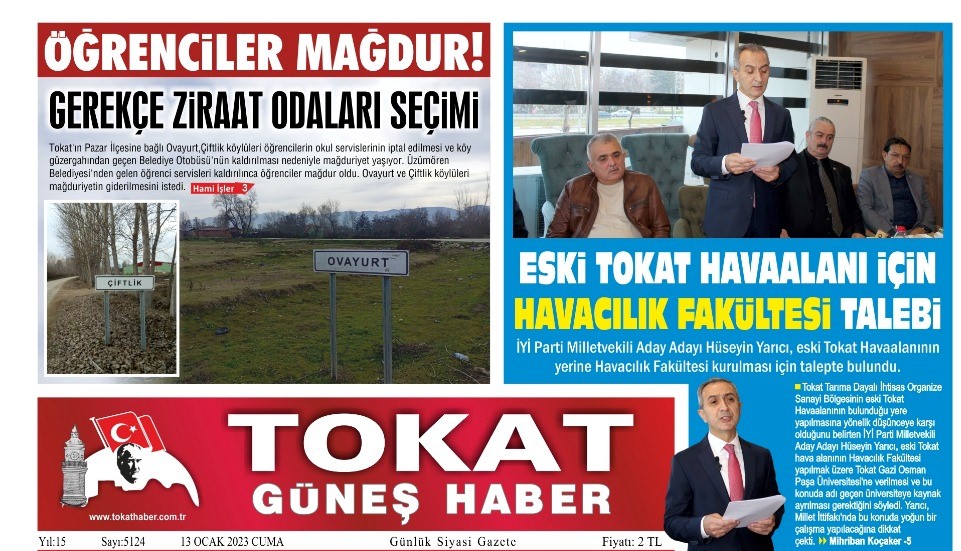 ESKİ TOKAT HAVAALANI İÇİN HAVACILIK FAKÜLTESİ TALEBİ