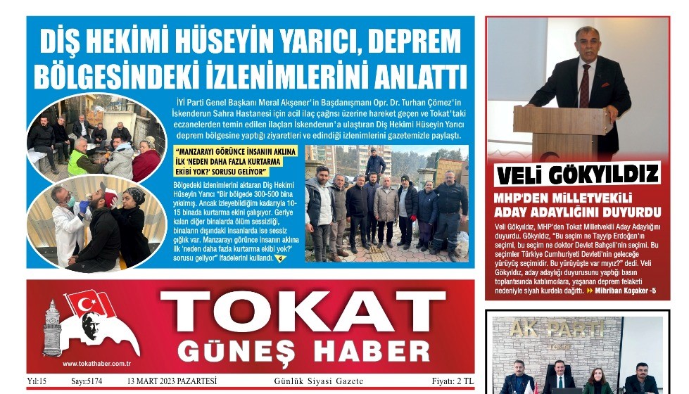 DİŞ HEKİMİ HÜSEYİN YARICI, DEPREM BÖLGESİNDEKİ İZLENİMLERİNİ ANLATTI