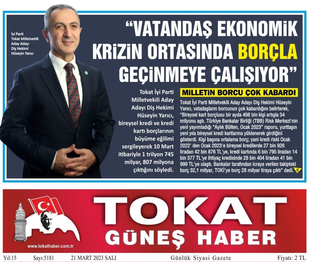 “VATANDAŞ EKONOMİK KRİZİN ORTASINDA BORÇLA GEÇİNMEYE ÇALIŞIYOR”