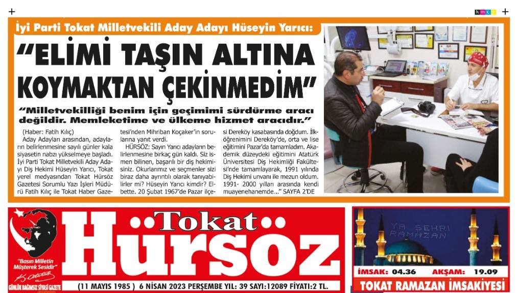 ELİMİ TAŞIN ALTINA KOYMAKTAN ÇEKİNMEDİM